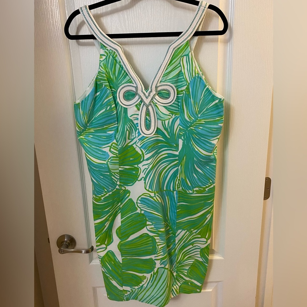 Lilly Pulitzer Dress, with embroidery, size 10 cotton